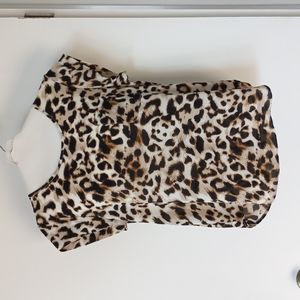 Lily White animal print blouse